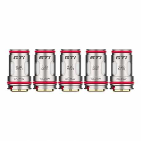 Résistances GTI - Pack de 5 - Vaporesso 30 et 40 watts.